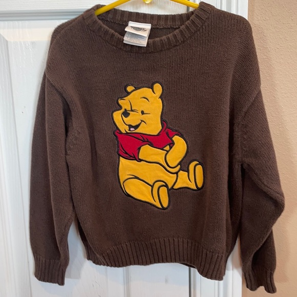 Disney Winnie The Pooh brown pullover sweater boys girls S vintage 1990’s - Picture 2 of 8